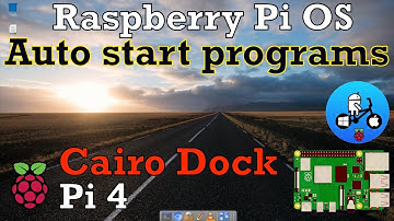 Automatically start Programs. Raspberry Pi OS. Cairo Dock Raspberry Pi 4. Plus Neofetch.