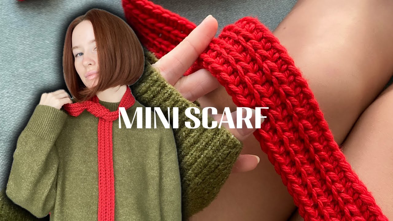 a mini crochet scarf | tutorial