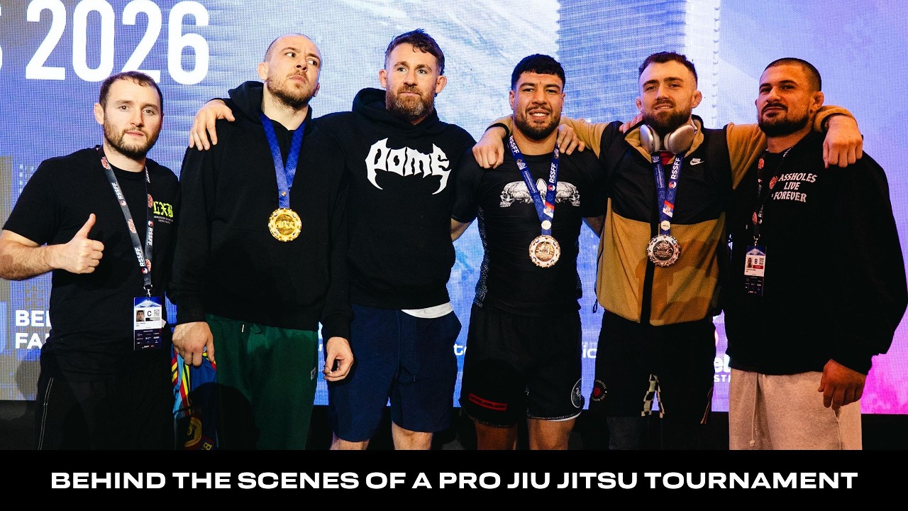 За кулисами профессионального турнира по джиу-джитсу.