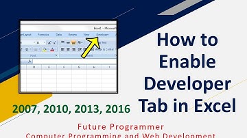 how to enable developer tab in excel 2007/2010/2013 | how to on developer tab in excel | Rahul Verma