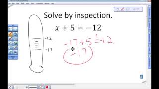 Solving Equations by Inspection