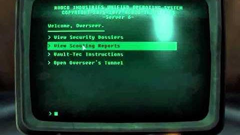 Fallout 3 Walkthrough - Pip Boy and Terminal #5 - Overseer