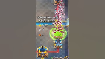 Defend this push and 3 crowns😱🔥 #shorts #clashroyale