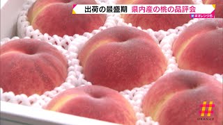 出荷の最盛期　県内産の桃の品評会　（静岡県）