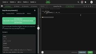 GeeksForGeeks | Swap the array elements