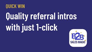 Quality #referral intros with just 1-click