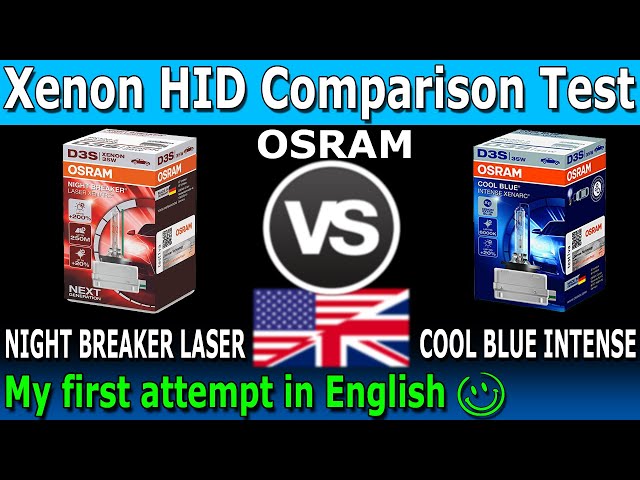 💡 XENON HID BULB COMPARISON TEST, Osram Night Breaker Laser vs Cool Blue  Intense