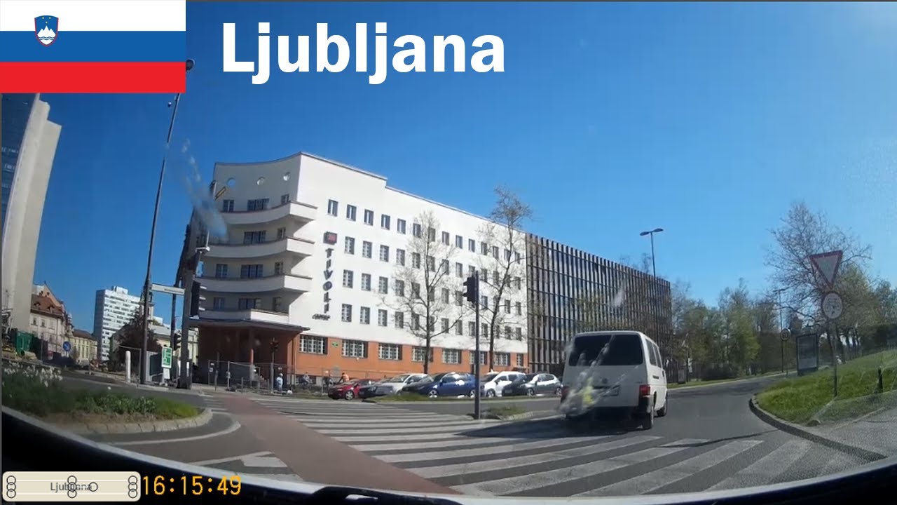 Driving Through Ljubljana - Slovenia - Day and Night