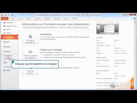 Vidéo: Comment Envoyer Une Présentation Par E-mail