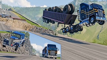 BeamNG Drive - Racing & Crashing downhill On The Crash Falls Map #2