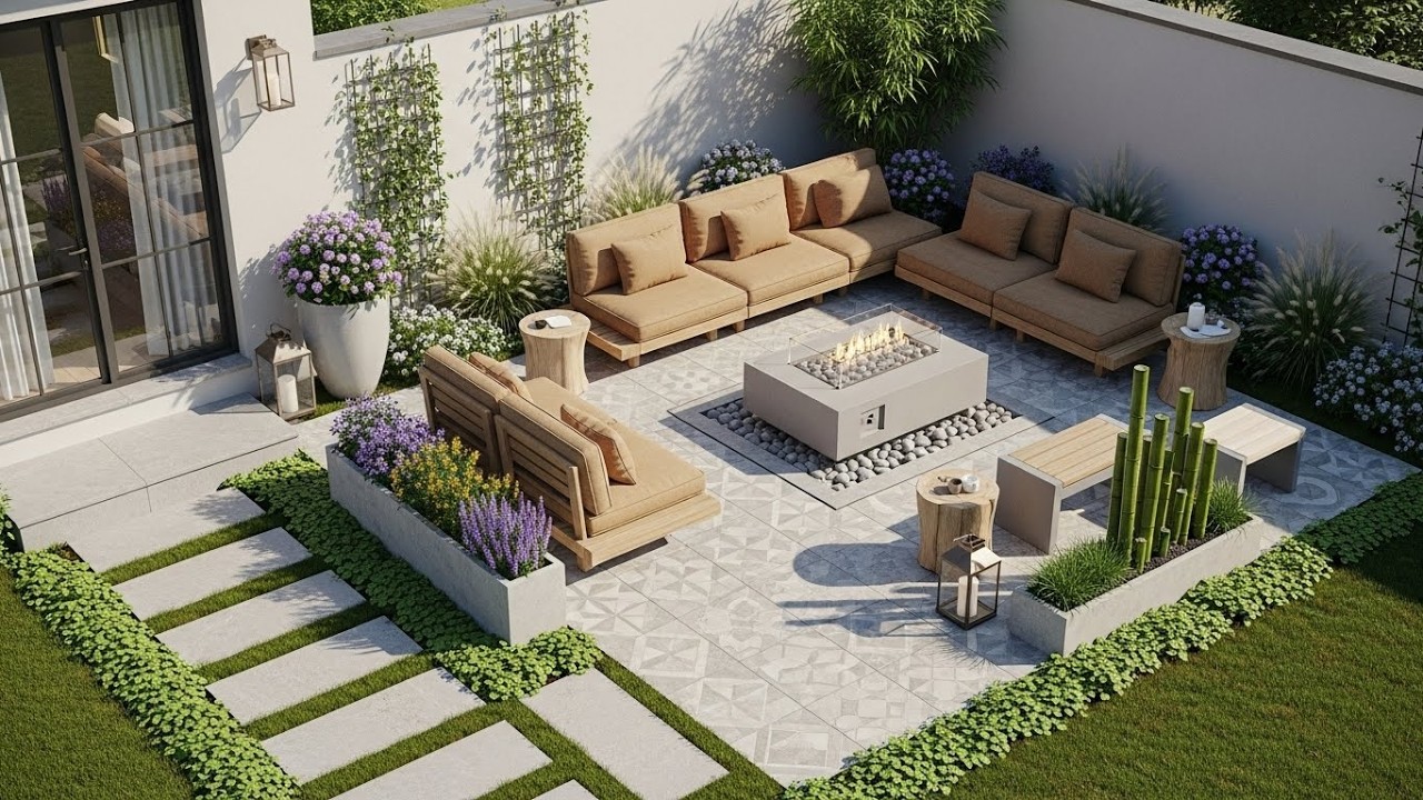 Cozy Modern Courtyard  | Patio Ideas for Small Spaces
