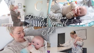 DAILY ROUTINE OF A 4 \/ 5 MONTH OLD BABY | FEEDS NAPS WITCHING HOUR AND DREAM FEEDS | ellie polly