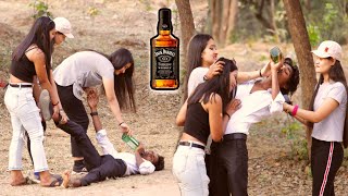 Drinkman Prank On My Friends || funny Reaction || In India || Jassi Sona