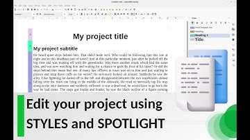 Edit your project with Styles and Spotlight