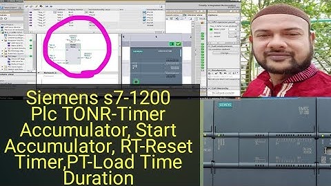Siemens s7-1200 Plc TONR-Timer Accumulator, Start Accumulator, RT-Reset Timer,PT-Load Time Duration