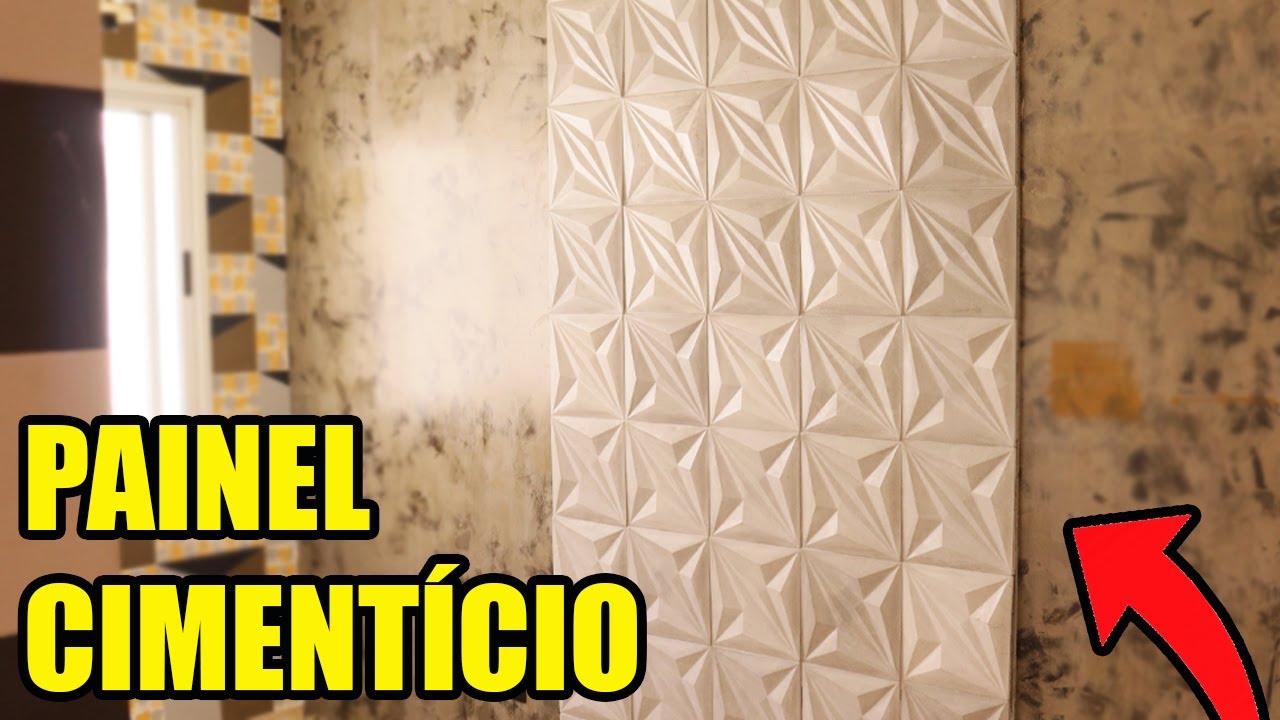 Faça esse Painel Incrível Usando PLACAS CIMENTÍCIAS - YouTube
