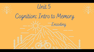 Unit 5:  Intro to Memory #1 (Encoding) (AP Psychology)