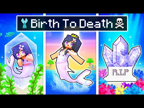 BIRTH To DEATH of the CRYSTAL Mermaid In Minecraft!