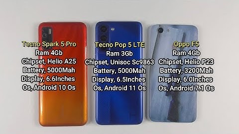 Oppo F5 Vs Tecno Spark 5 Pro Vs Tecno Pop 5 LTE | Speed Test & Comparison