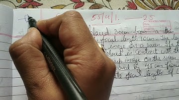 An object is placed 30 cm from a thin convex lens of focal length 10cm.The lens forms a sharp image