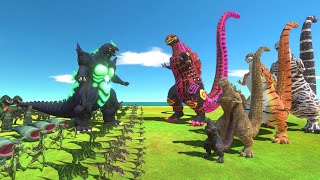 Shin Godzilla Of Evolution VS Green Team - Animal Revolt Battle Simulator