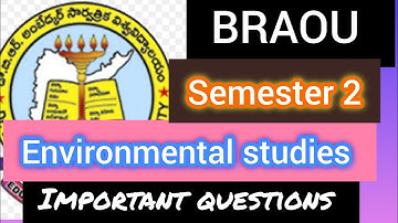 Dr BR Ambedkar open University #importantquestions #environmental  studies #2024 #exam #ambedkar