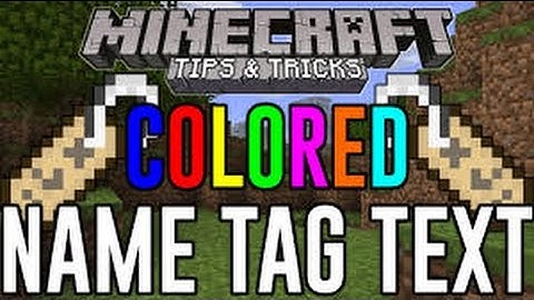 Minecraft Colored Name Tags Text *Tutorial*