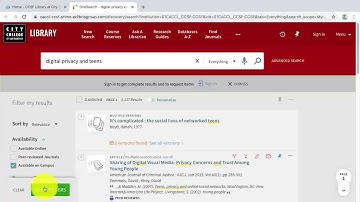 CCSF Library | OneSearch in about a Minute