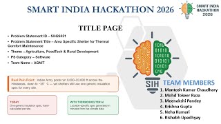 ThermoShelter AI | Smart India Hackathon 2026 | Team Agnit | Working Prototype Demo