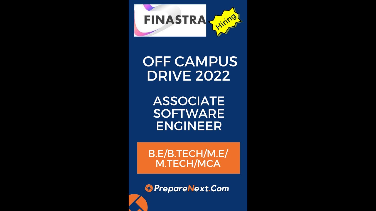 Finastra Off Campus Drive 2022 | Associate Software Engineer | IT Job | Engineering Job | Pune