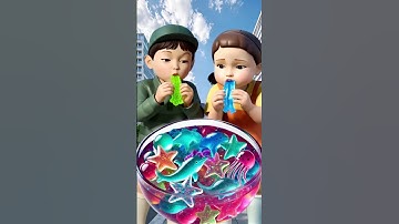 Squid Game AI eating colorful Edible Slime ASMR #squidgame #squidgame2 #ai #asmr