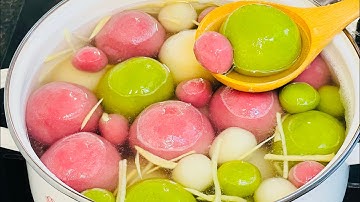 Cách nấu chè trôi nước dẻo mềm màu sắc tuyệt đẹp để qua ngày vẫn dẻo ngon không bị cứng