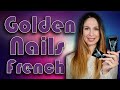 Golden Nails | Glitter French