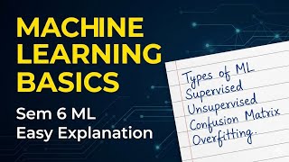 Machine Learning Basics | Sem 6 ML Easy Explanation |