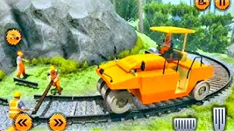 Train Track Construction Sim Railroad Builder - Drive Heavy Construction Machine - Android Gameplay