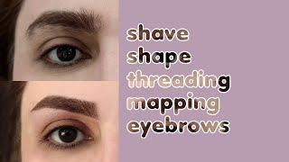How to Groom + ShaPe + ShaVe + Threading your Eyebrows   ( super easy + at Home )