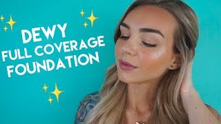 dewy full coverage foundation tutorial | tarte tutorials