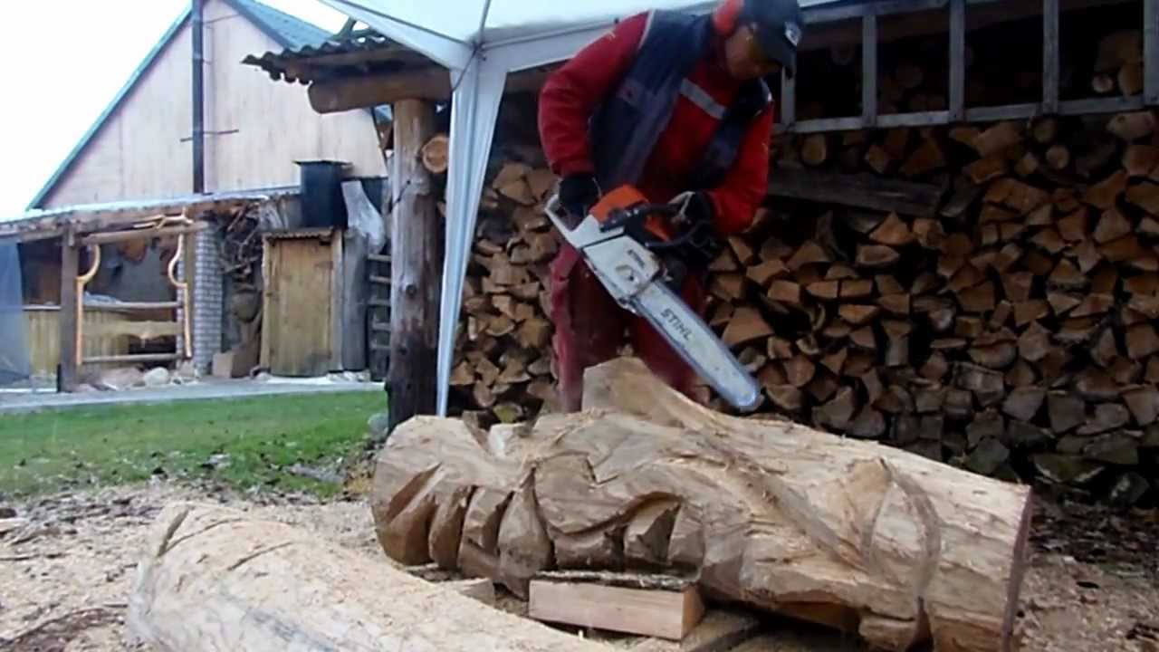 Raimundas Blažaitis Lithuanian wood carving artist YouTube