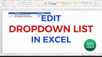 How to Edit a Dropdown List in Excel