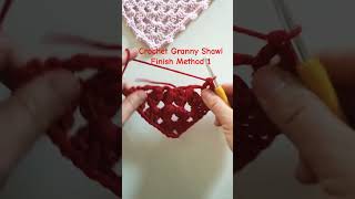 Crochet Granny Shawl How to Finish(1) Easy  #shorts #tutorial