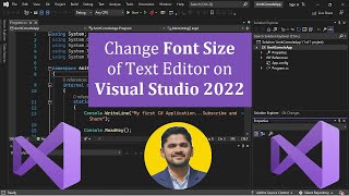 How to Change the font size of text editor on Visual Studio 2022 screenshot 5