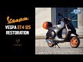 NEW VESPA ET4 RESTORATION CUSTOM | CUSTOM GARAGE RESPRAY PAINTJOB | CAFE Racer style