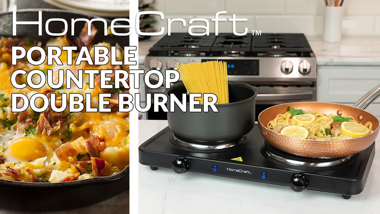HomeCraft HCDB15BK Double Burner Hot Plate YouTube