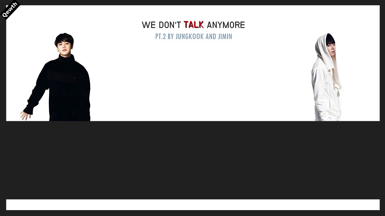 { THAI SUB } We Don't Talk Anymore Pt.2 - Jimin & JK Cover - YouTube
