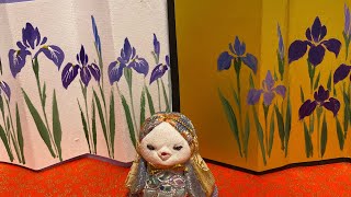 【あやめ、杜若、カエルの描き方】5月の絵　ほのぼの一筆画15