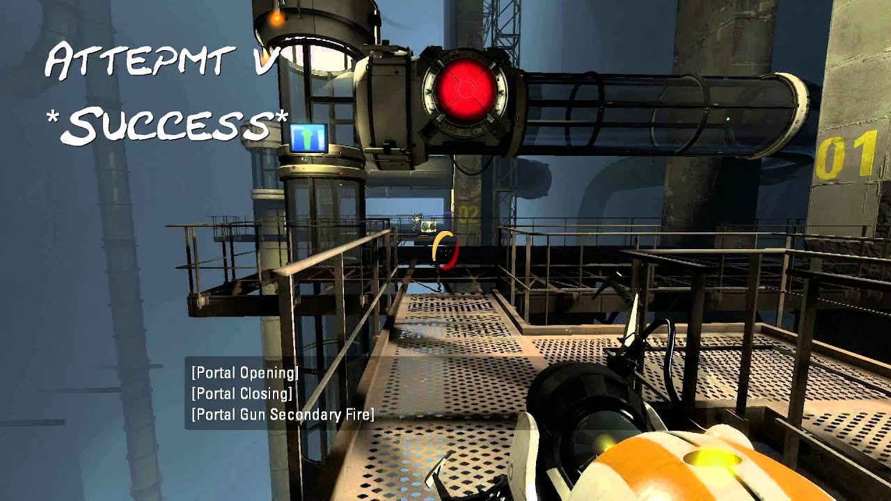 Portal 2 Co op Mission Playthrough Level 2 Stage 8 Outside again part ...
