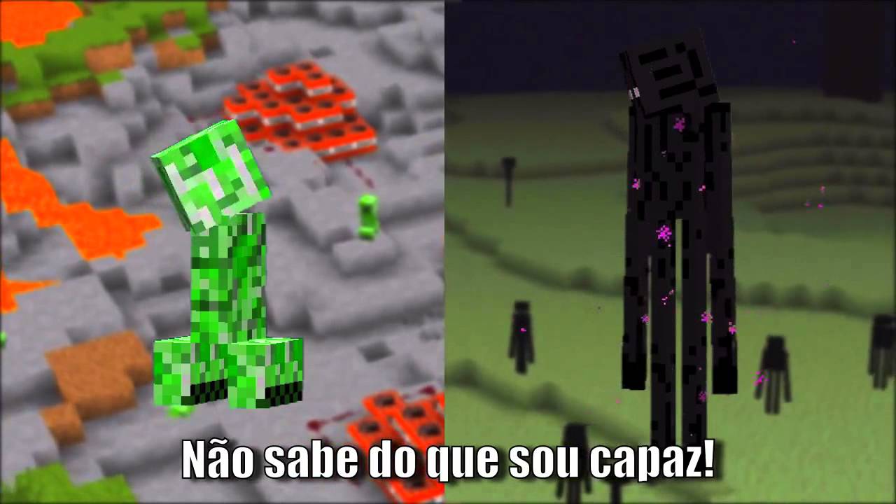 batalha De Rap (creeper) Vs (enderman) Minecraft 2014