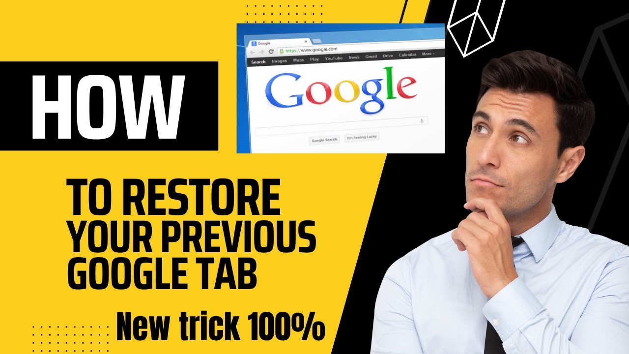 How to restore your previous chrome tab, Get back your google tab, backup of cut google tab