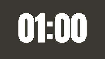 ⏳ 1-Minute Classroom Timer (No Music) Dark Background⏱️