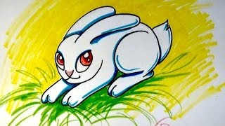 Learn How to Draw a Cute Bunny Rabbit for Easter   iCanHazDraw!
